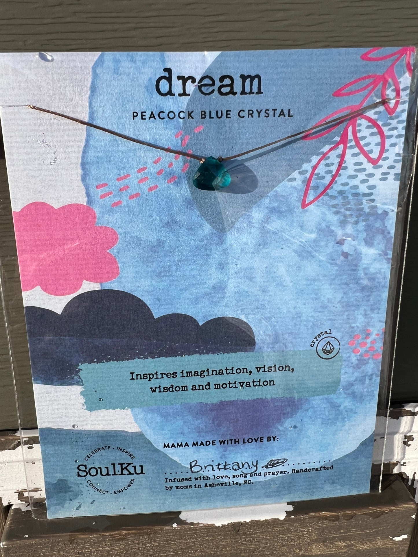 Necklace Dream - Peacock Blue Crystal