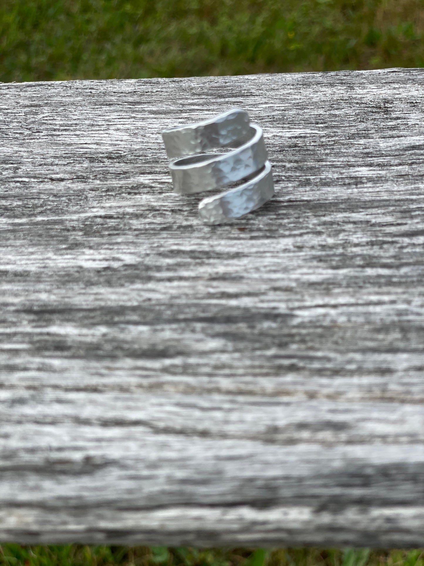Hammered Aluminum Ring ~ Maine Made Jewelry