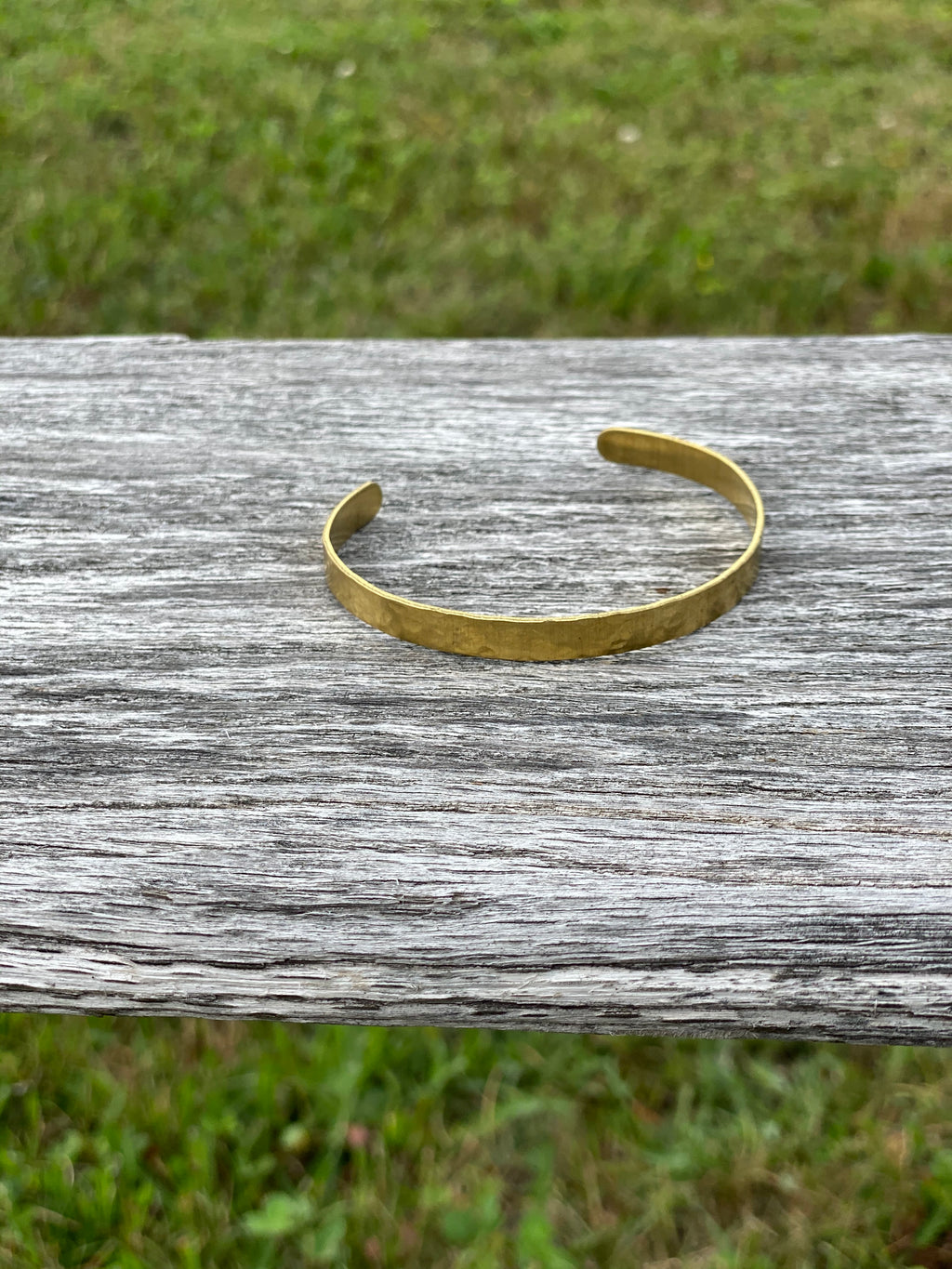 Hammered Brass Cuff Bracelet ~ Maine Made Jewelry