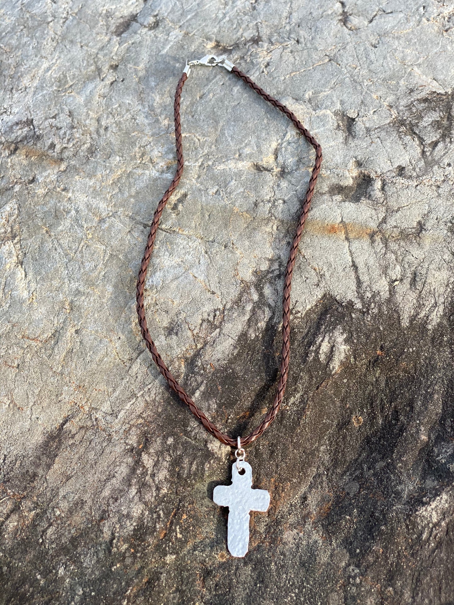 Necklace Rustic Cross Maine Made Jewelry