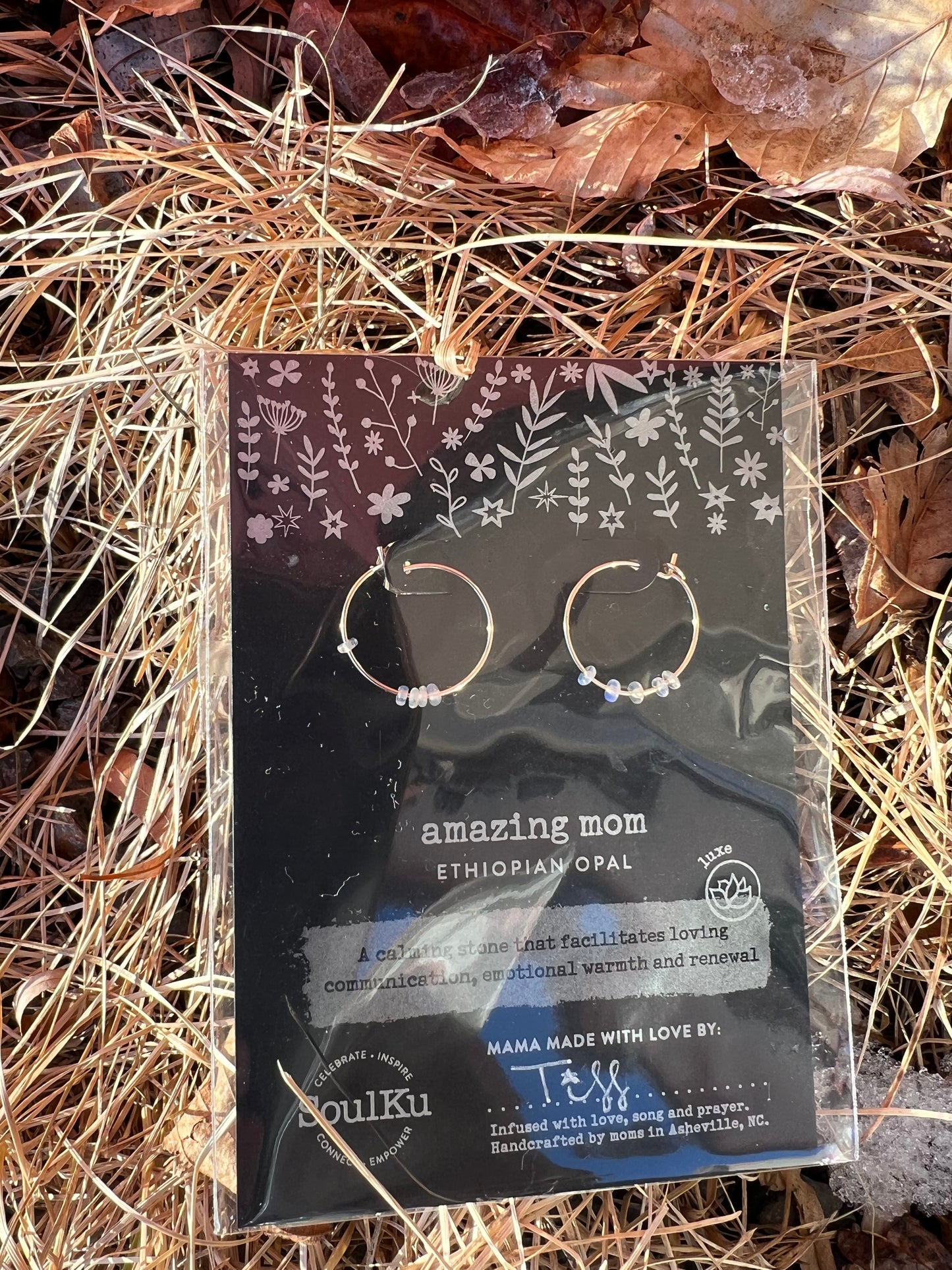 Earrings Amazing Mom - Ethiopion Opal