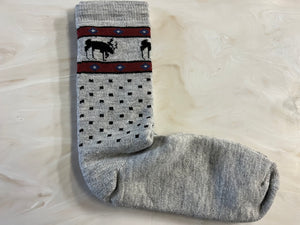 Socks Alpaca Moose Motif L-XL