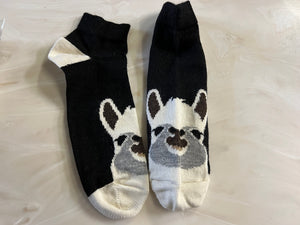 Socks Alpaca Face Ankle black L-XL
