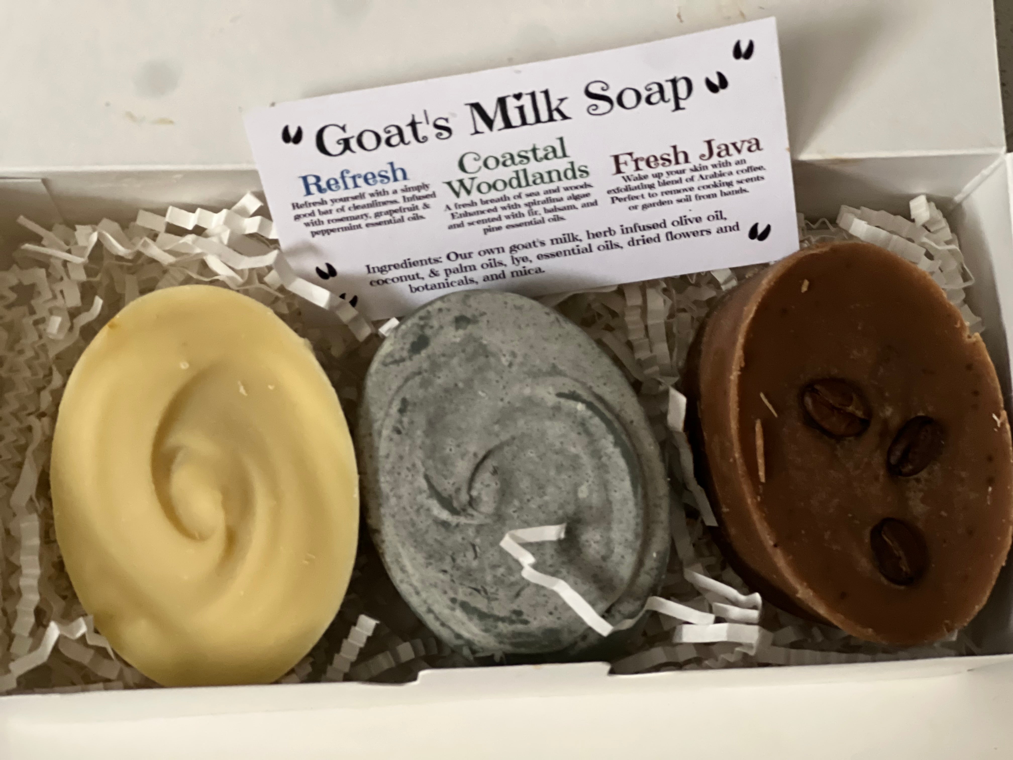 Soap Goat’s Milk Gift Pack: Refresh-Fresh Java-Coastal Woodland