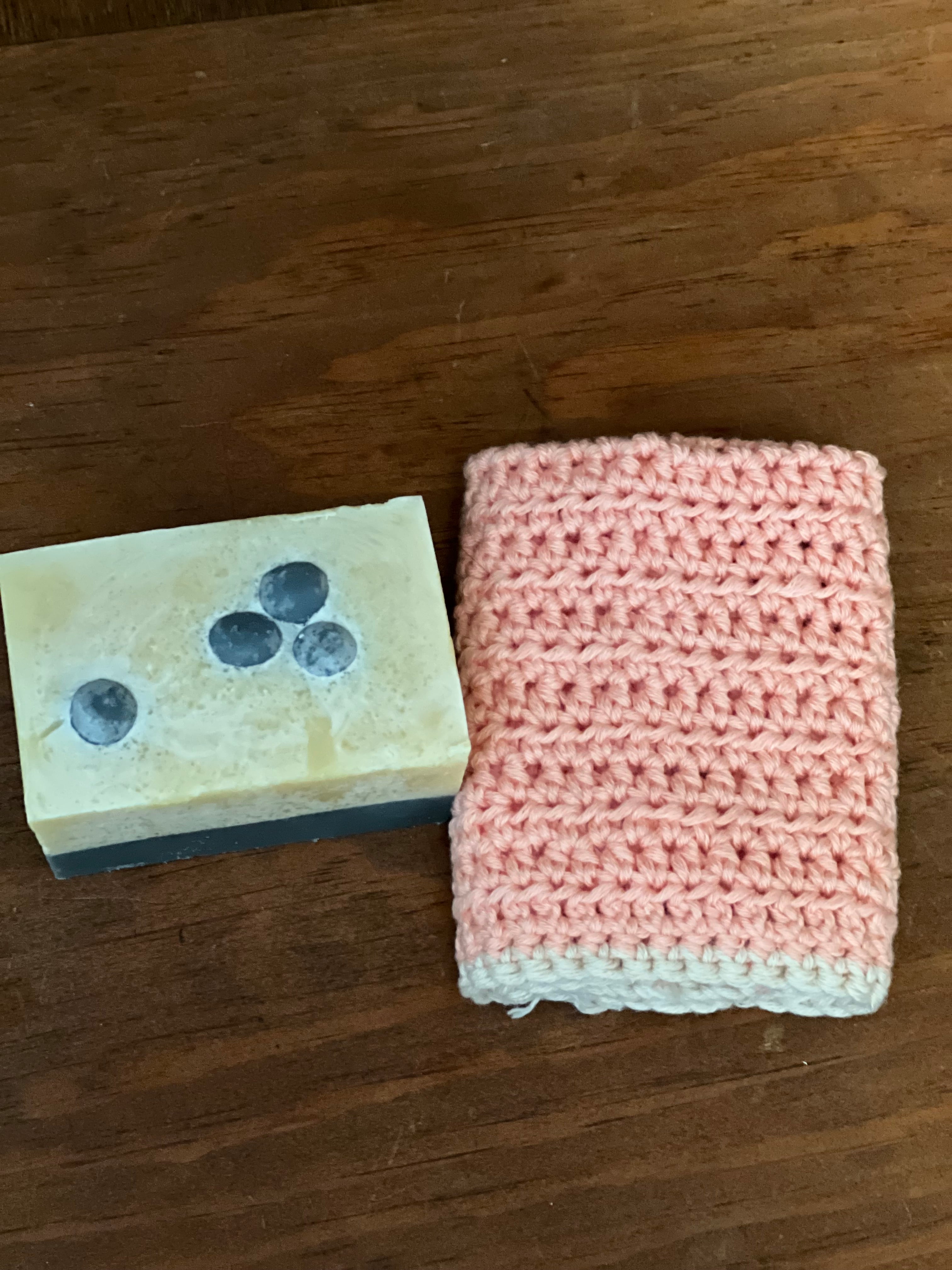 Soap Goat’s Milk Blueberry & Cotton Washcloth