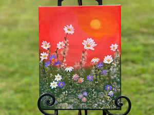 Canvas Wild Flowers  11x14”