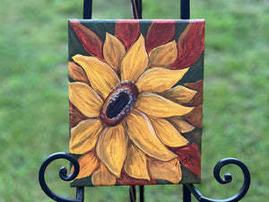 Canvas Sunflower 8x10”