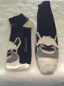 Socks Alpaca Face Ankle blue S/M