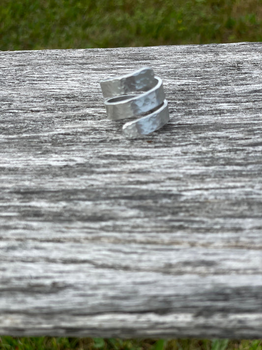 Hammered Aluminum Ring ~ Maine Made Jewelry