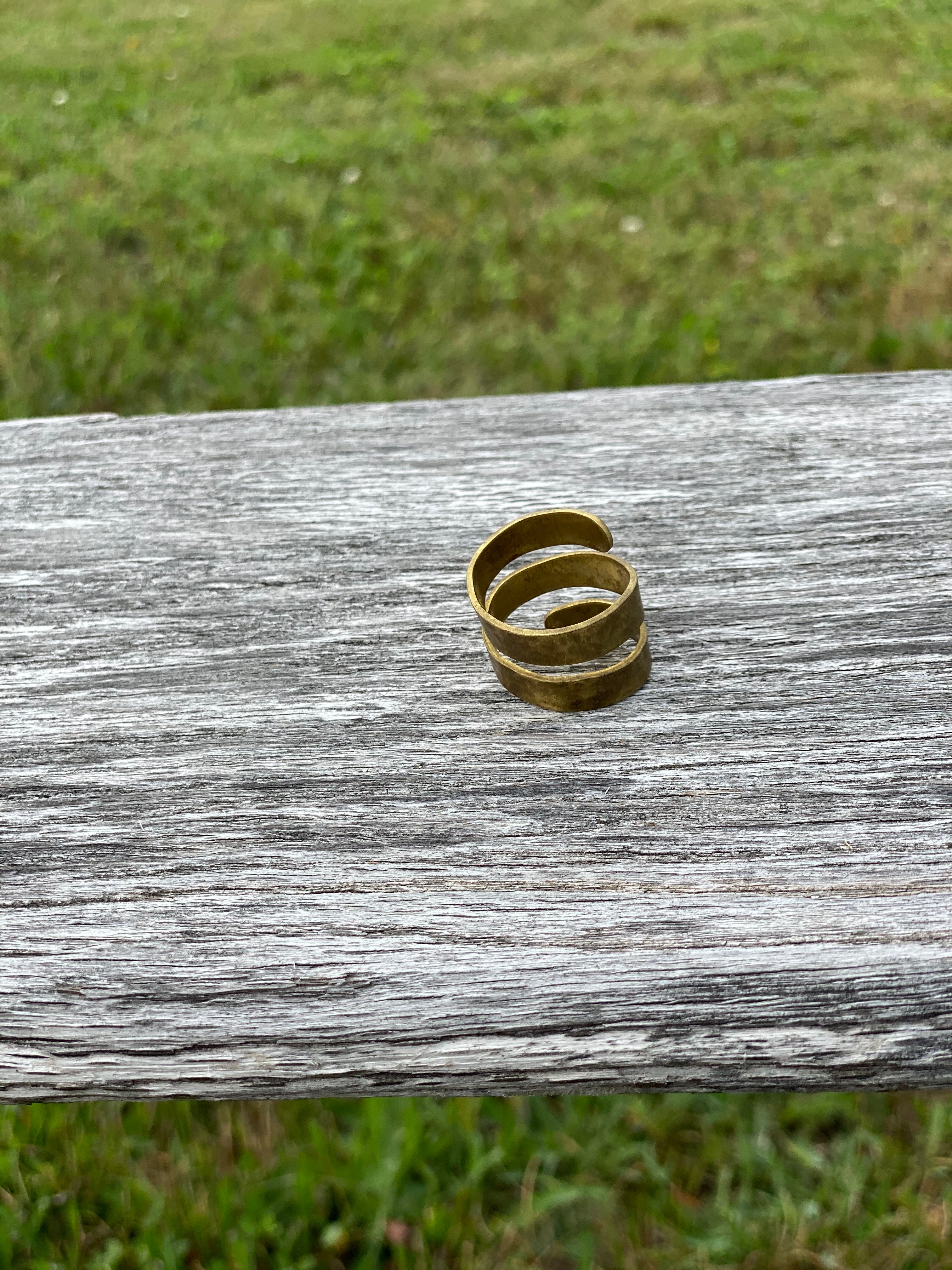 Hammered Brass Ring ~ Maine Made Jewelry