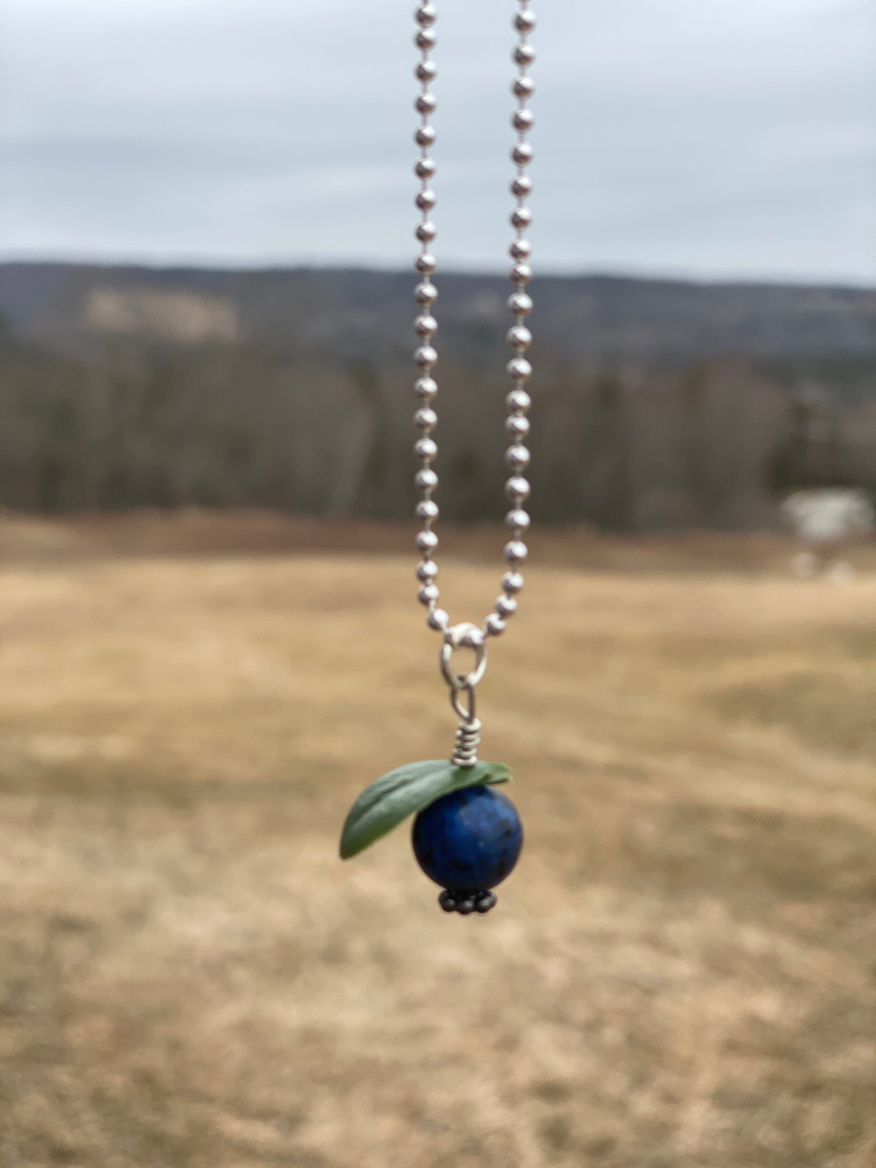 Maine Blueberry Stone Necklace