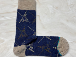 Socks Alpaca Inca Collection blue  one size fits all