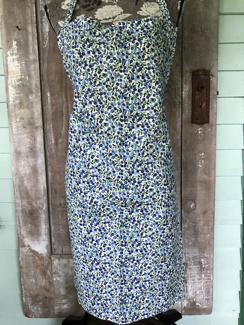 Chef Apron Blueberry small blueberry on white