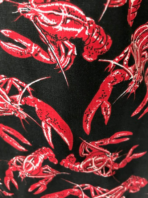 Apron Lobster  Red Lobster on Black