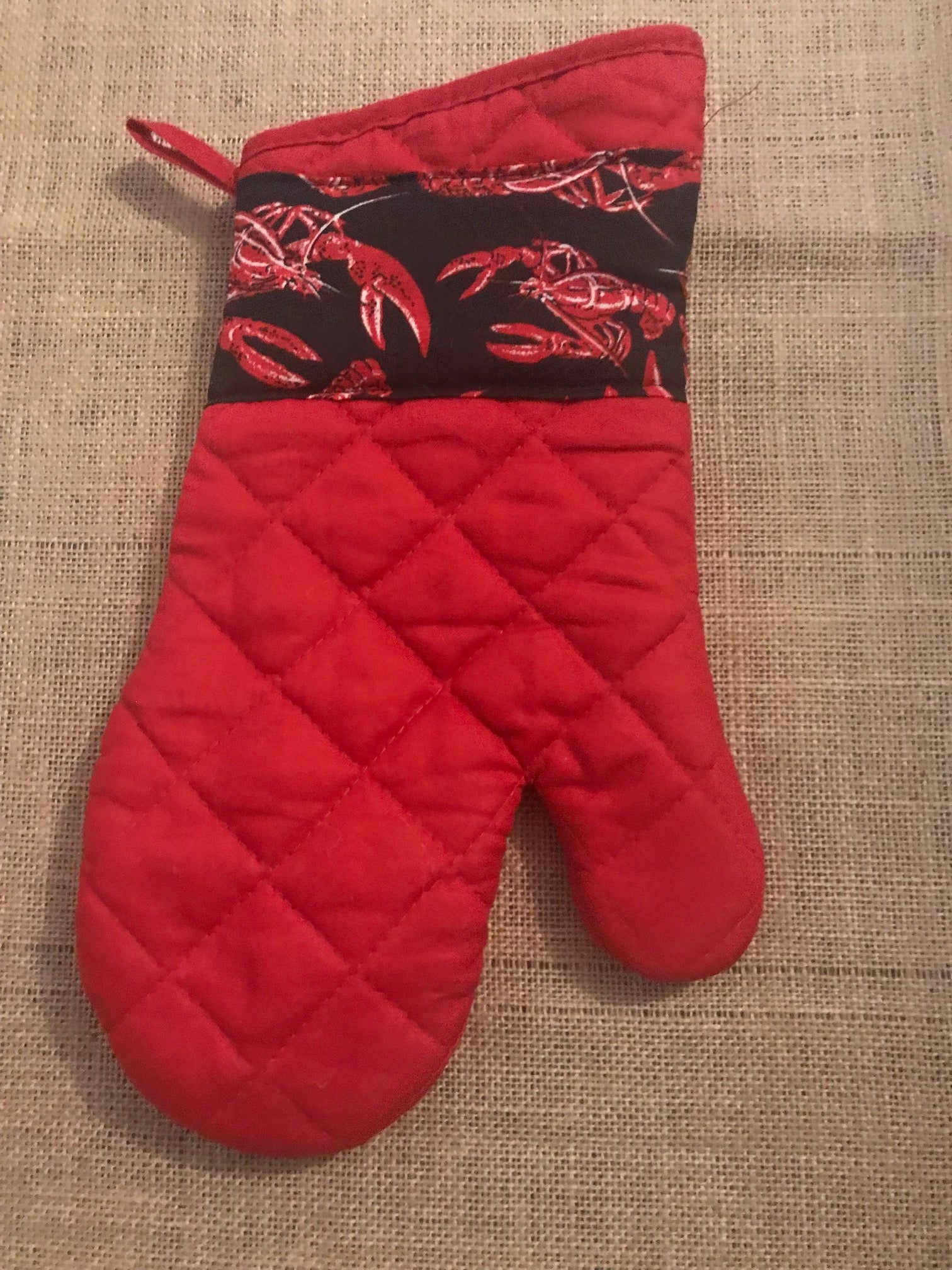 Handmade Lobster Oven Mitt