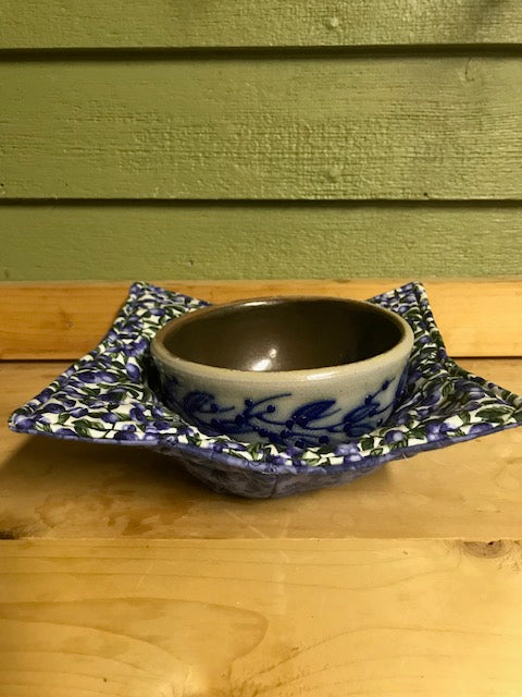 Large White Blueberry Bowl Holder